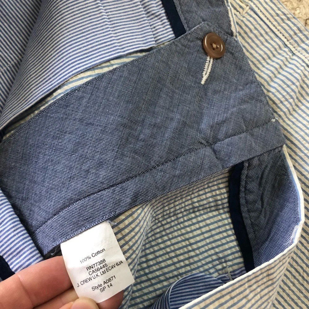 J Crew seersucker shorts NWOT